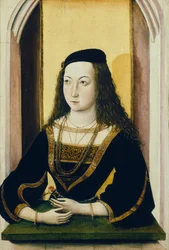Portrait of a young Woman holding a Flower