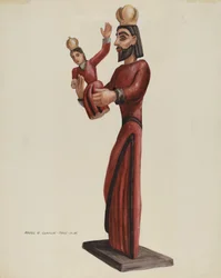 Carved and Painted Santo-San Jose, c. 1937