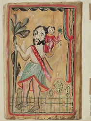 Retablo - San Christopher, 1935-1942