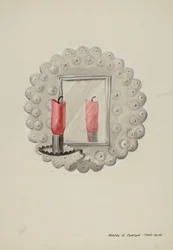 Tin-Mirror Candle Sconce
