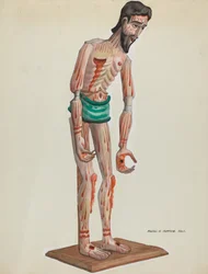 Wooden Christo, Painted Front View, c. 1937