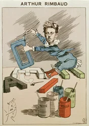 Caricature of Arthur Rimbaud from 