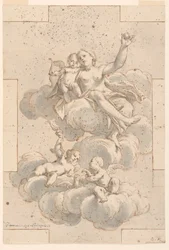 Design for a Ceiling Painting, Venus, Cupid, and Putti