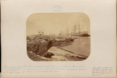 Study of the Inner Side of the Reef of Pernambuco Directly Opposite the City Showing Blocks that Have Been Undermined and Fallen