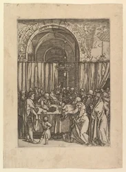 High Priest Refusing Sacrificial Lamb from Joachim, after Dürer