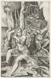 Satyr Spying on a Nymph During Her Toilet, Pan and Syrinx
