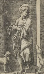 St Lazarus Flanked by Two Dogs, from the Series 