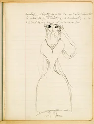 In the Shadow of Young Girls in Flower, Drawing by Marcel Proust