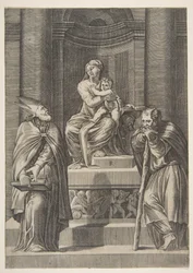 Saint Joseph and a Bishop before the Altar of the Virgin, ca. 1515-27