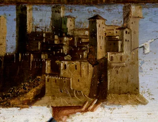 Enthroned Madonna and saints, detail