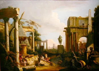 Landscape with Classical Ruins and Figures
