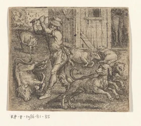 Fable of the Farmer and His Dogs