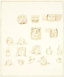 5 Grotesque Heads in the Belfry of Bristol Cathedral and 12 others