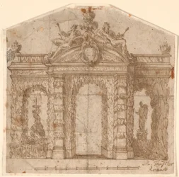 Architectural Garden Decoration with Fountain