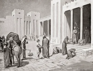 A Syro-Hittite Prince Interviewing a Group of His Semitic Subjects in the Bit-hilani, from Hutchinson