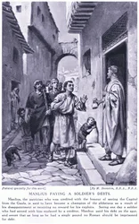 Manlius paying a soldier