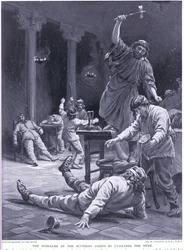 The massacre of the Scythian chiefs by Cyaxares the Mede