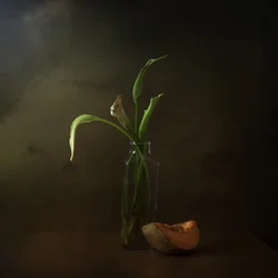 Wilted Lilies and Melon