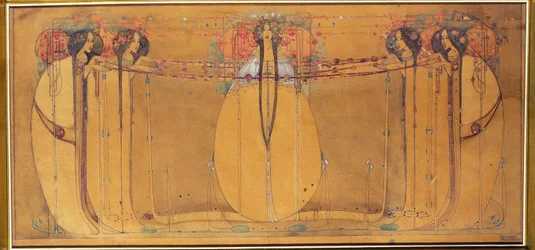 May Queen, Cartoon for Panel for Ingram Street Tearooms, c.1900