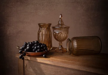 Amber Glass Grapes