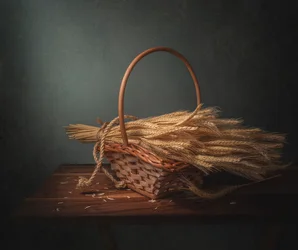 Basket Of Golden Wheat