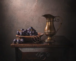 Classic Grapes and Pitcher