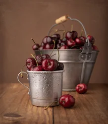 Dewy Red Cherries
