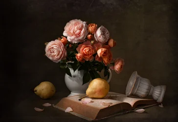 Elegant Roses and Pears