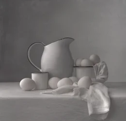 Fresh Eggs White Pitcher