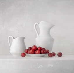 Fresh Plums and Pitchers