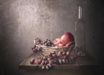 Grapes and Apples Still Life