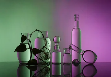 Green Purple Glass Botany