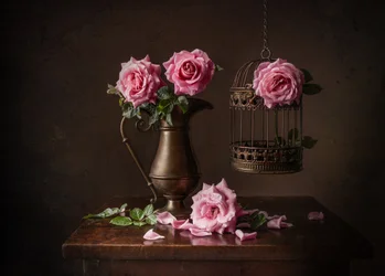 Moody Rose Still Life
