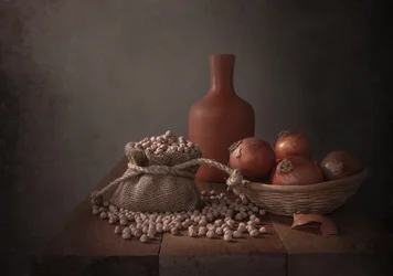 Rustic Chickpeas Still Life