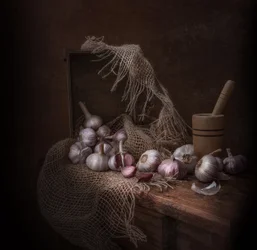 Rustic Garlic Still Life