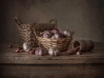 Rustic Garlic Still Life