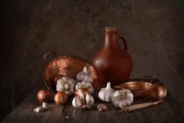 Rustic Garlic Still Life