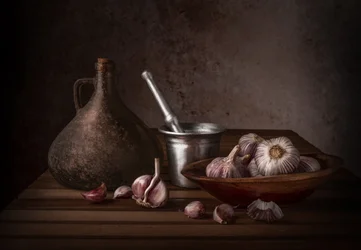 Rustic Garlic Still Life