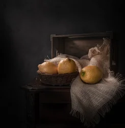 Rustic Lemon Still Life