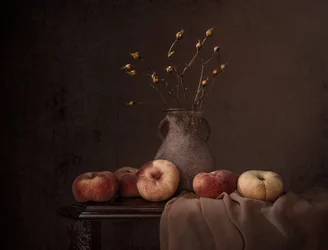 Rustic Peaches and Flowers