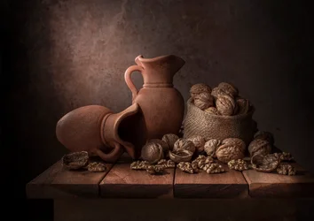 Rustic Walnuts And Pitchers