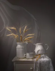 Serene Wheat Still Life