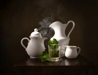 Steaming Mint Tea