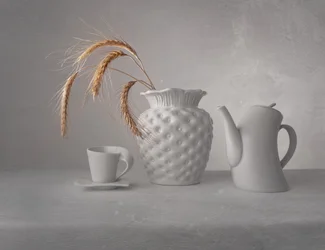 White Minimalist Still Life