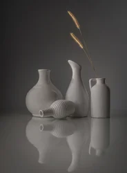 White Vases Still Life