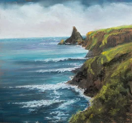 Devonshire coastal scene.