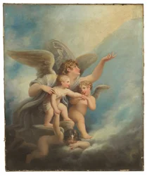 An Angel and Putti Accompanying a Child