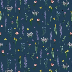 Coronation Florals, blue, 2023