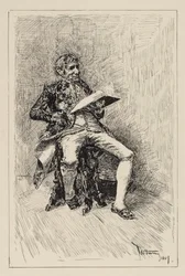 Seated Man Reading Book