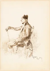 Seated Man in Profile